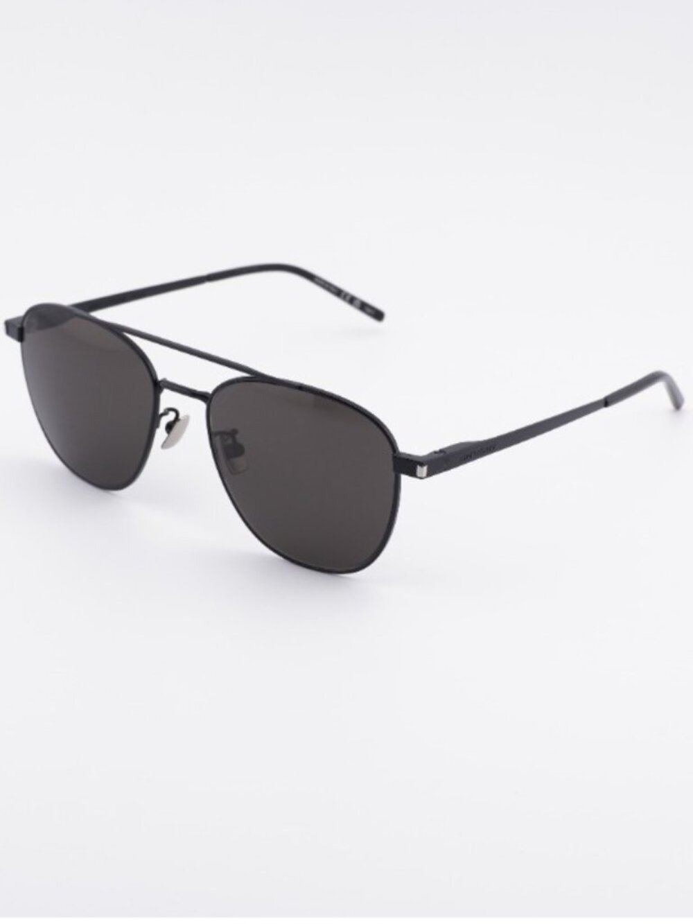 Saint Laurent SL531 009 Sunglasses Black Aviator Frame, Black Lenses